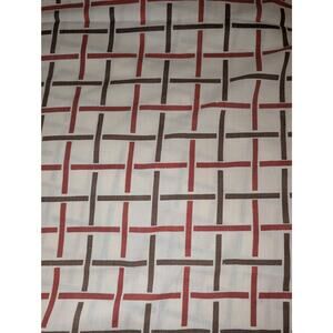 Vintage 1981 J.P. Stevens Co. Geometry Pattern Flat Sheet KING